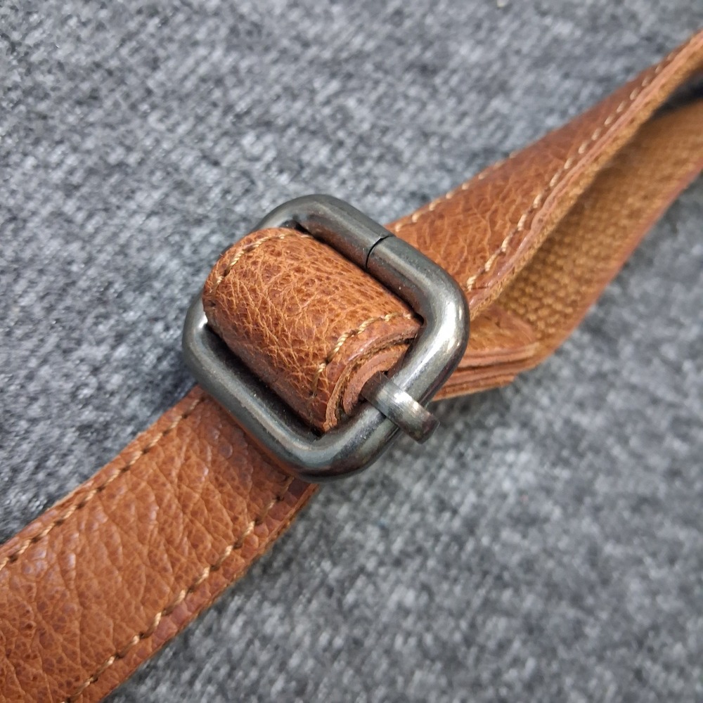 Spikes & Sparrow VTG Brown Leather Satchel Crossbody Bag Houndstooth Lining - Picture 14 of 16